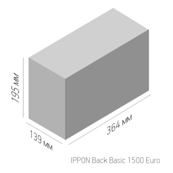 Источник бесперебойного питания Ippon Back Basic 1500 Euro 900Вт 1500ВА черный -14