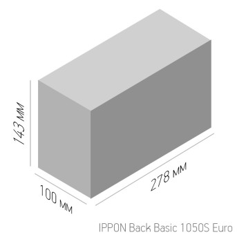 Источник бесперебойного питания Ippon Back Basic 1050S Euro 600Вт 1050ВА черный -21
