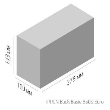 Источник бесперебойного питания Ippon Back Basic 650S Euro 360Вт 650ВА черный -21