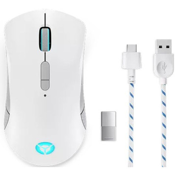 Мышь Lenovo Legion M600 белый оптическая (16000dpi) беспроводная BT/Radio USB (9but) 