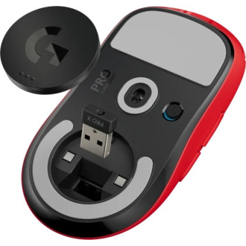 Мышь Logitech G PRO X SUPERLIGHT красный оптическая (25600dpi) беспроводная USB (4but) -6