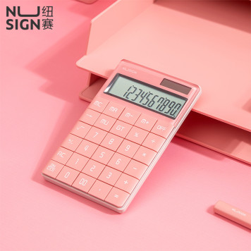 Калькулятор настольный Deli Nusign ENS041pink розовый 12-разр. -3