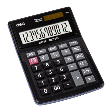 Калькулятор настольный Deli EM04031 черный 12-разр. -2