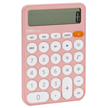 Калькулятор настольный Deli EM124PINK розовый 12-разр. -1