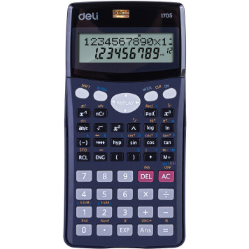 Калькулятор научный Deli E1705 черный 10+2-разр. 