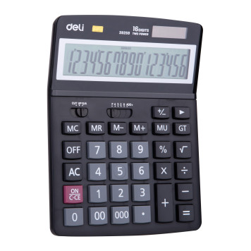 Калькулятор настольный Deli E39259 черный 16-разр. -2