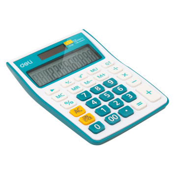 Калькулятор настольный Deli E1238/BLUE синий 12-разр. -2