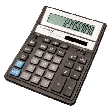 Калькулятор настольный Silwerhof SH-888X-14 черный 14-разр. -1