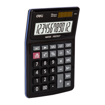 Калькулятор настольный Deli EM04031 черный 12-разр. -1