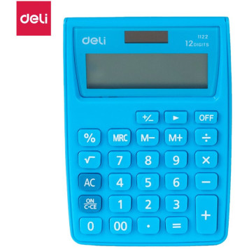 Калькулятор настольный Deli E1122/BLUE синий 12-разр. -1