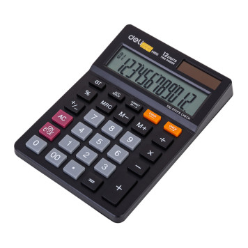 Калькулятор настольный Deli EM01320 черный 12-разр. -4