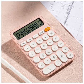 Калькулятор настольный Deli EM124PINK розовый 12-разр. -5