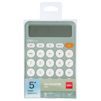 Калькулятор настольный Deli EM124GREEN зеленый 12-разр. -4