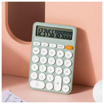 Калькулятор настольный Deli EM124GREEN зеленый 12-разр. -5
