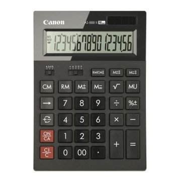 Калькулятор бухгалтерский Canon AS-888 II черный 16-разр. -1