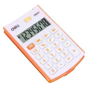 Калькулятор карманный Deli E39217/OR оранжевый 8-разр. -4