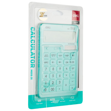 Калькулятор настольный Deli Touch EM01531 голубой 12-разр. -5