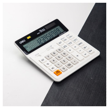 Калькулятор бухгалтерский Deli EM01010 белый 12-разр. -5
