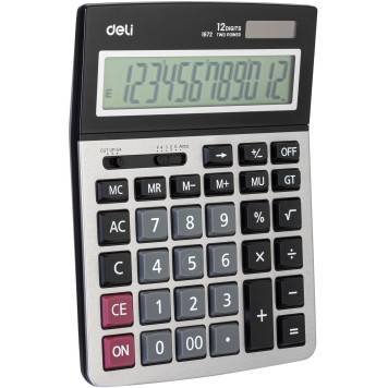 Калькулятор настольный Deli E1672 серебристый 12-разр. -2