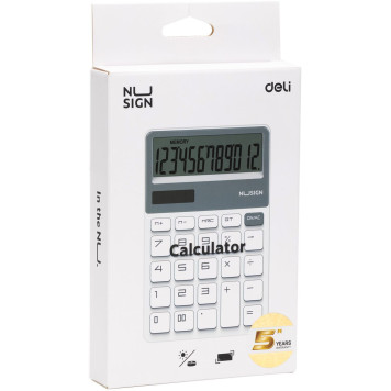 Калькулятор настольный Deli Nusign ENS042WHITE белый 12-разр. -3