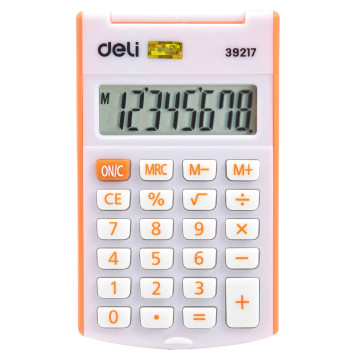 Калькулятор карманный Deli E39217/OR оранжевый 8-разр. -1