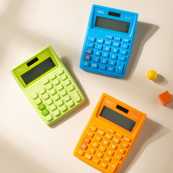 Калькулятор настольный Deli E1122/OR оранжевый 12-разр. -2