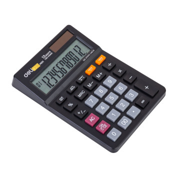 Калькулятор настольный Deli EM01320 черный 12-разр. -2