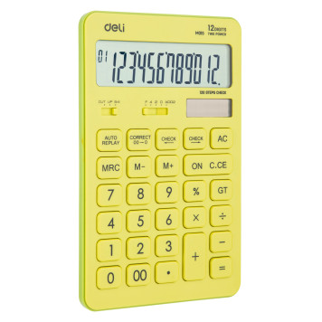 Калькулятор настольный Deli Touch EM01551 желтый 12-разр. 