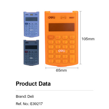 Калькулятор карманный Deli E39217/OR оранжевый 8-разр. -7