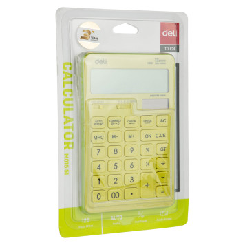 Калькулятор настольный Deli Touch EM01551 желтый 12-разр. -4