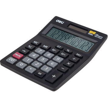 Калькулятор настольный Deli E1519A черный 12-разр. -2