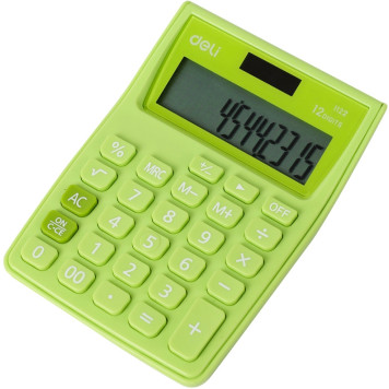 Калькулятор настольный Deli E1122/GRN зеленый 12-разр. -1