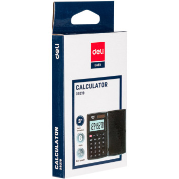 Калькулятор карманный Deli E39219 серый 8-разр. -5