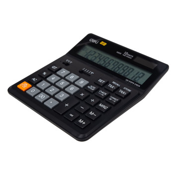 Калькулятор бухгалтерский Deli EM01020 черный 12-разр. -1