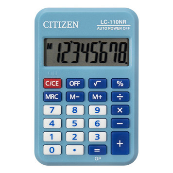 Калькулятор карманный Citizen Cool4School LC-110NRBL голубой 8-разр. -3