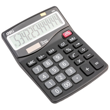 Калькулятор настольный Deli E1210 темно-серый 12-разр. -1