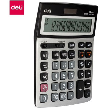 Калькулятор бухгалтерский Deli E39265 серый 16-разр. -2