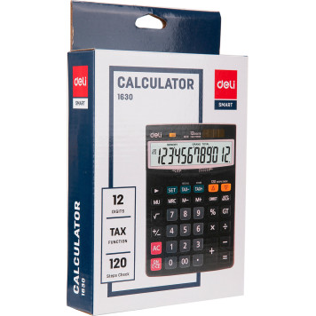 Калькулятор настольный Deli Core E1630 черный 12-разр. -2