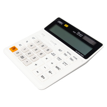 Калькулятор бухгалтерский Deli EM01010 белый 12-разр. -2