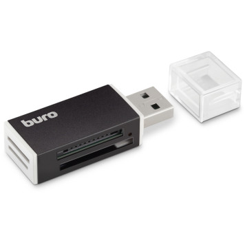 Устройство чтения карт памяти USB2.0 Buro BU-CR-3104 черный 