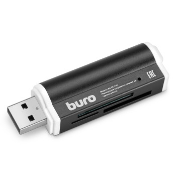 Устройство чтения карт памяти USB2.0 Buro BU-CR-3101 черный -3