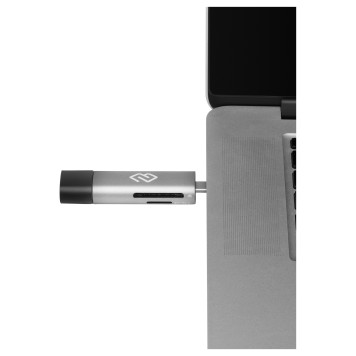 Устройство чтения карт памяти USB 2.0/Type C Digma CR-СU2520-G серый -8