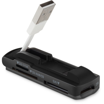 Устройство чтения карт памяти USB2.0 Buro BU-CR-108 черный -1