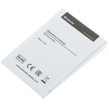 Клавиатура + мышь Defender Glion клав:черный мышь:черный/красный USB LED (45123) -18