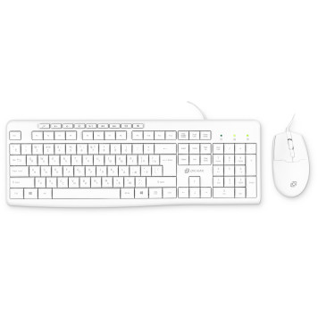 Клавиатура + мышь Оклик S650 клав:белый мышь:белый USB (1875257) -1