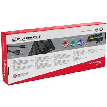 Клавиатура HyperX Alloy Origins Core механическая черный USB for gamer LED (4P5P3AA#ABA) -6