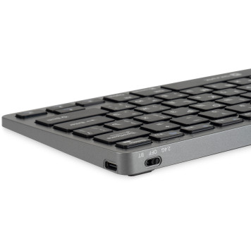 Клавиатура Оклик 835S черный/серый USB беспроводная BT/Radio slim Multimedia (1696467) -8