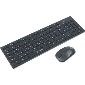 Клавиатура + мышь Оклик 220M клав:черный мышь:черный USB беспроводная slim Multimedia -3