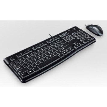 Клавиатура + мышь Logitech MK120 клав:черный мышь:черный/серый USB -2