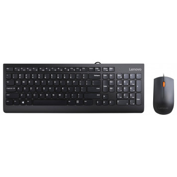 Клавиатура + мышь Lenovo 300 U клав:черный мышь:черный USB -5